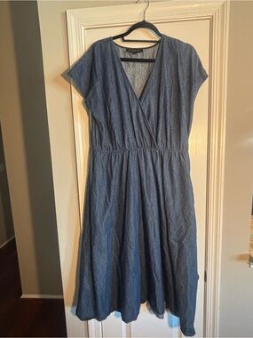 Eloquii Chambray Midi Dress (with Belt!)